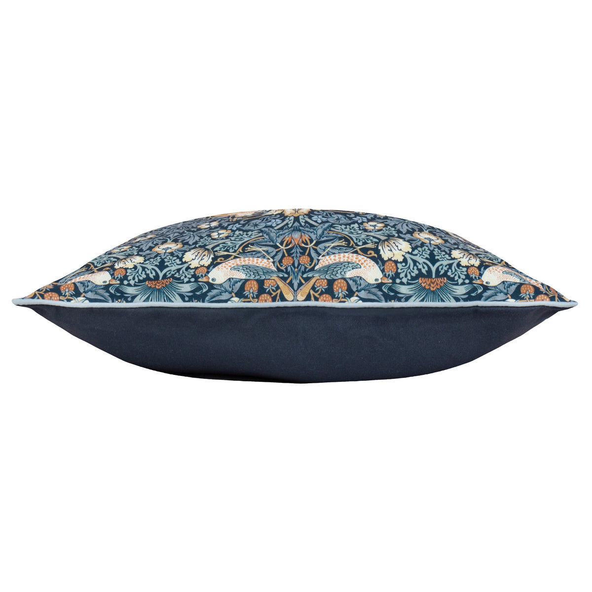 Morris & Co. Strawberry Thief Piped Outdoor 50cm x 50cm Filled Cushion Indigo