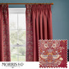 Morris & Co. Strawberry Thief Embroidered Velvet Ready Made Pencil Pleat Curtains Berry