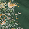 Morris & Co. Strawberry Thief Embroidered Velvet Ready Made Pencil Pleat Curtains Forest Green