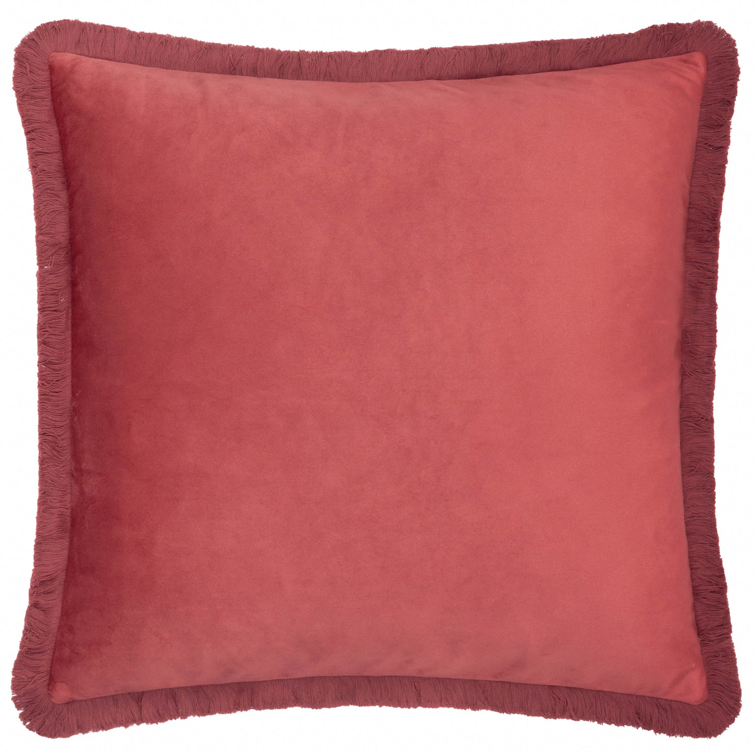 Morris & Co. Strawberry Thief Embroidered Velvet 50cm x 50cm Filled Cushion Berry