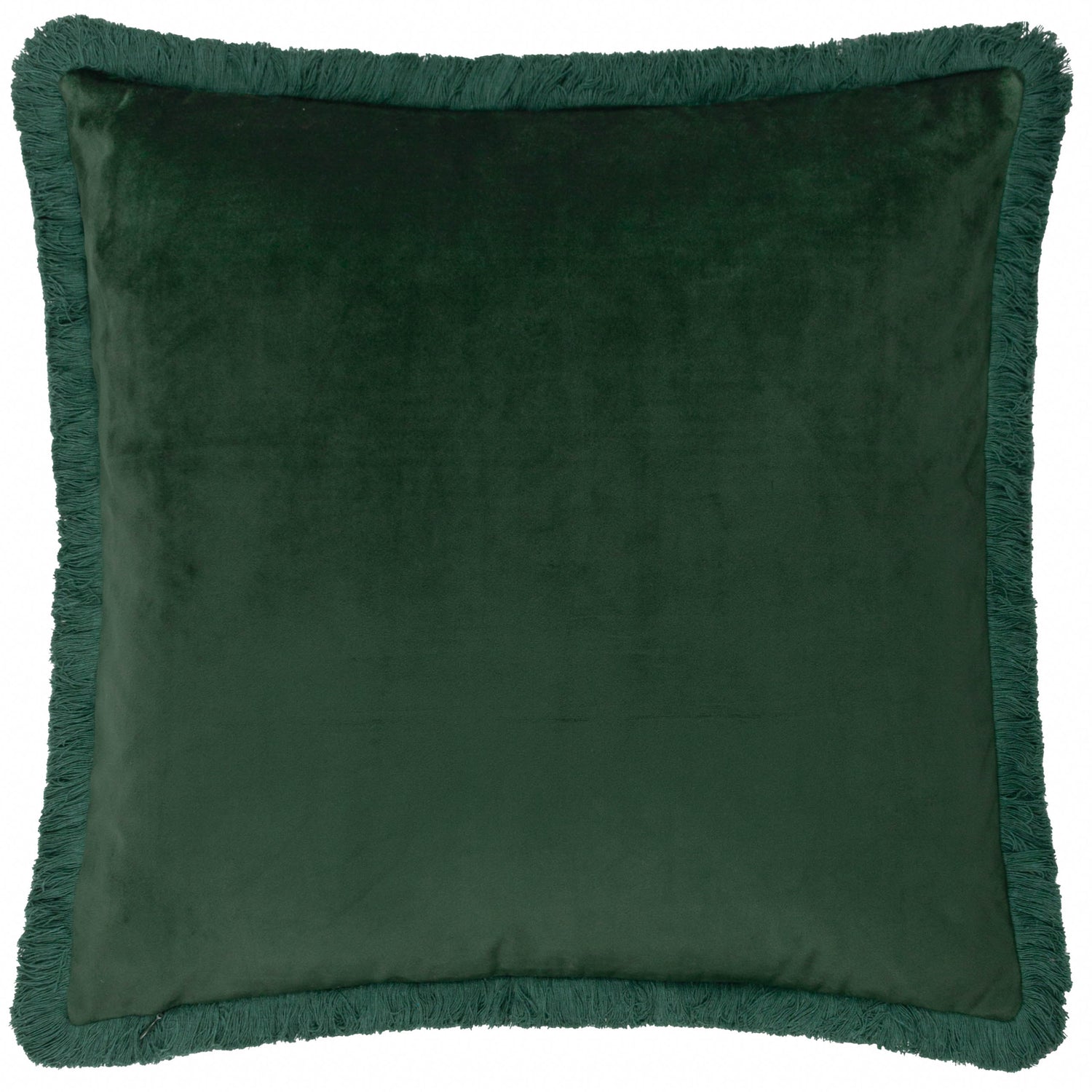 Morris & Co. Strawberry Thief Embroidered Velvet 50cm x 50cm Filled Cushion Green