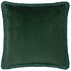 Morris & Co. Strawberry Thief Embroidered Velvet 50cm x 50cm Filled Cushion Green