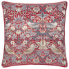 Morris & Co. Strawberry Thief Piped Jacquard 55cm x 55cm Filled Cushion Berry