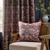 Morris & Co. Strawberry Thief Piped Jacquard 55cm x 55cm Filled Cushion Berry