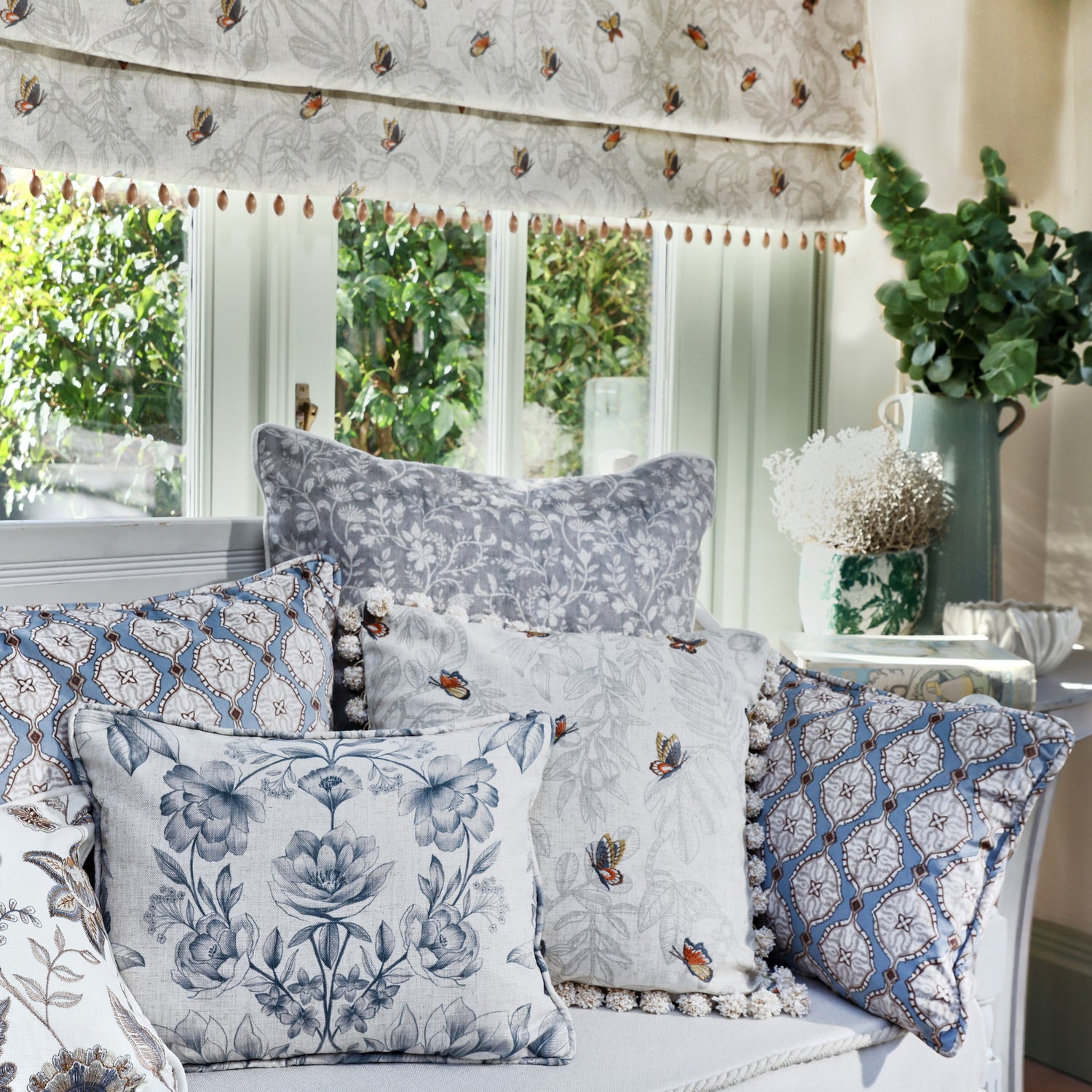Prestigious Textiles Kemela Printed Fabric Cobalt