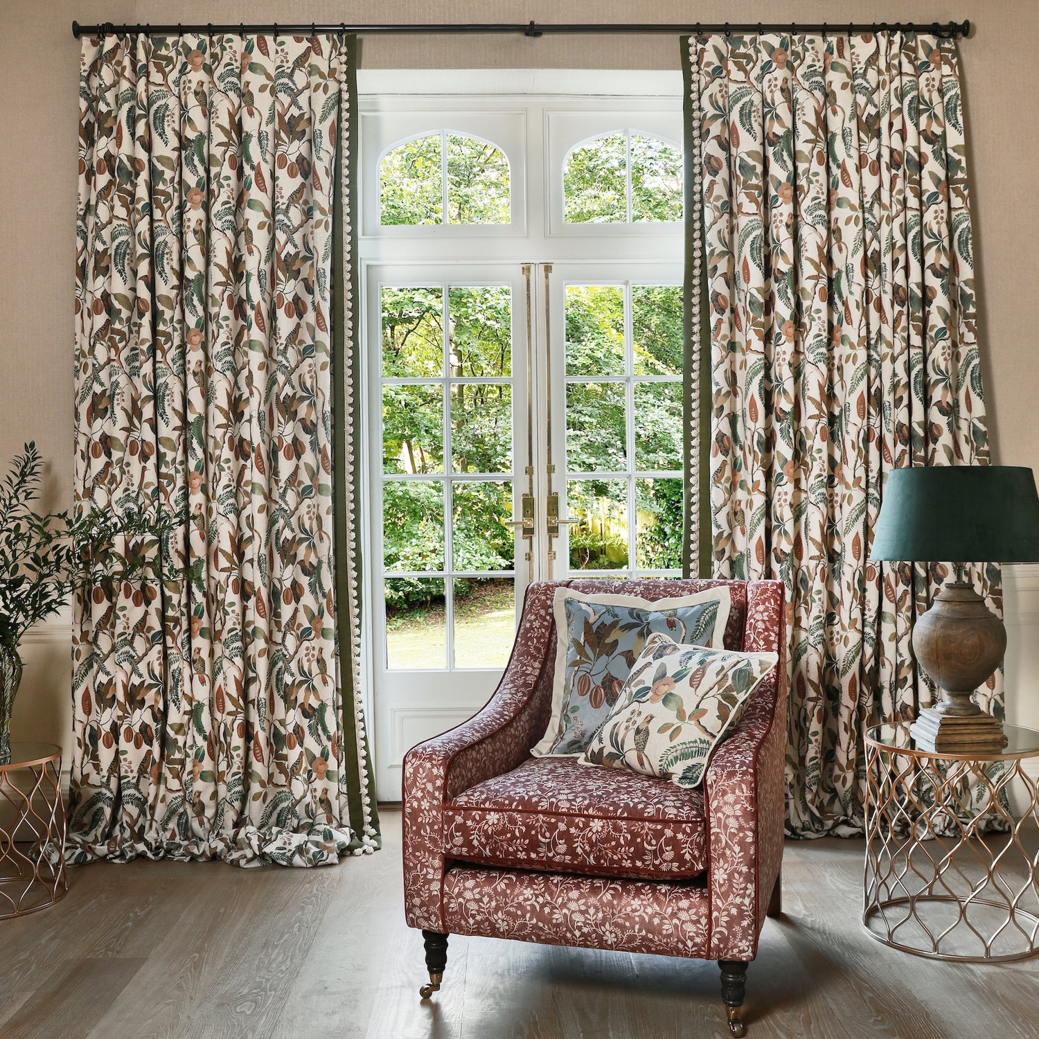 Prestigious Textiles Brunei Printed Fabric Copper