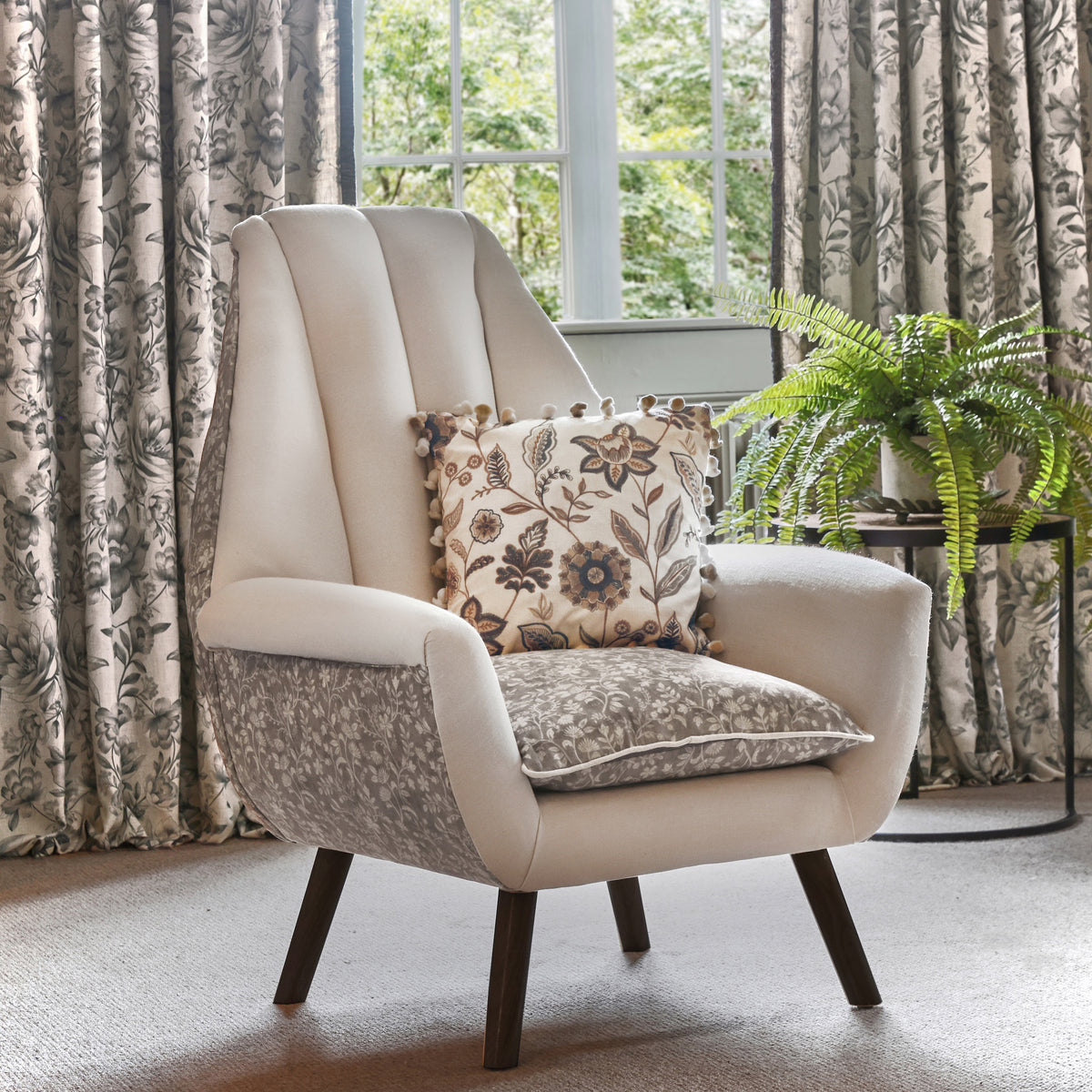 Prestigious Textiles Makassar Printed Fabric Lotus