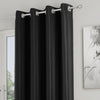 Supersoft Thermal Ready Made Eyelet Door Curtain 66'' x 84'' Black