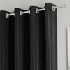 Supersoft Thermal Ready Made Eyelet Blackout Curtains Black