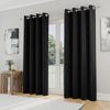 Supersoft Thermal Ready Made Eyelet Blackout Curtains Black