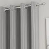 Supersoft Thermal Ready Made Eyelet Blackout Curtains Grey