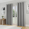 Supersoft Thermal Ready Made Eyelet Blackout Curtains Grey