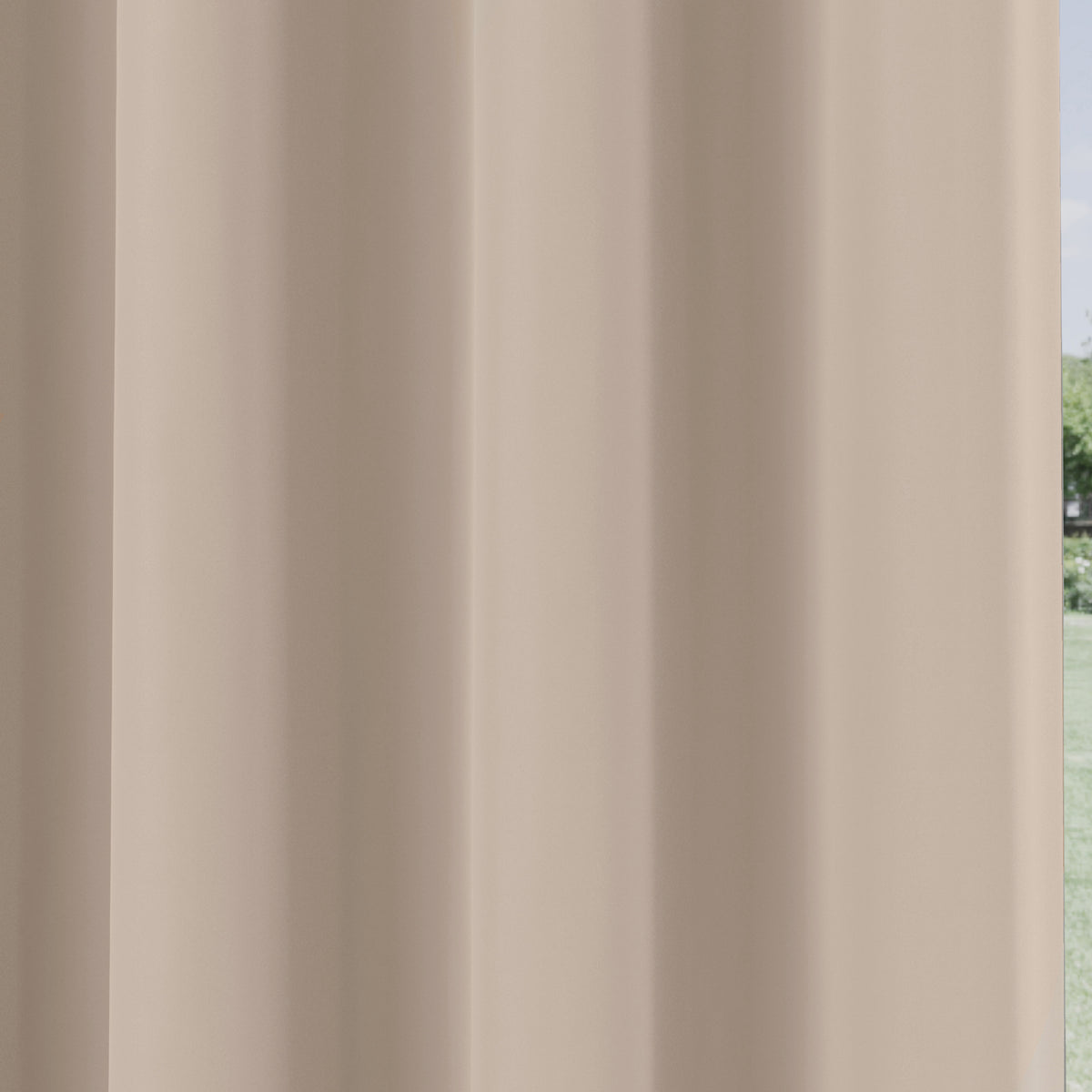 Supersoft Thermal Ready Made Eyelet Blackout Curtains Beige