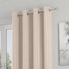 Supersoft Thermal Ready Made Eyelet Door Curtain 66'' x 84'' Beige