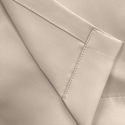 Supersoft Thermal Ready Made Eyelet Blackout Curtains Beige