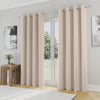 Supersoft Thermal Ready Made Eyelet Blackout Curtains Beige