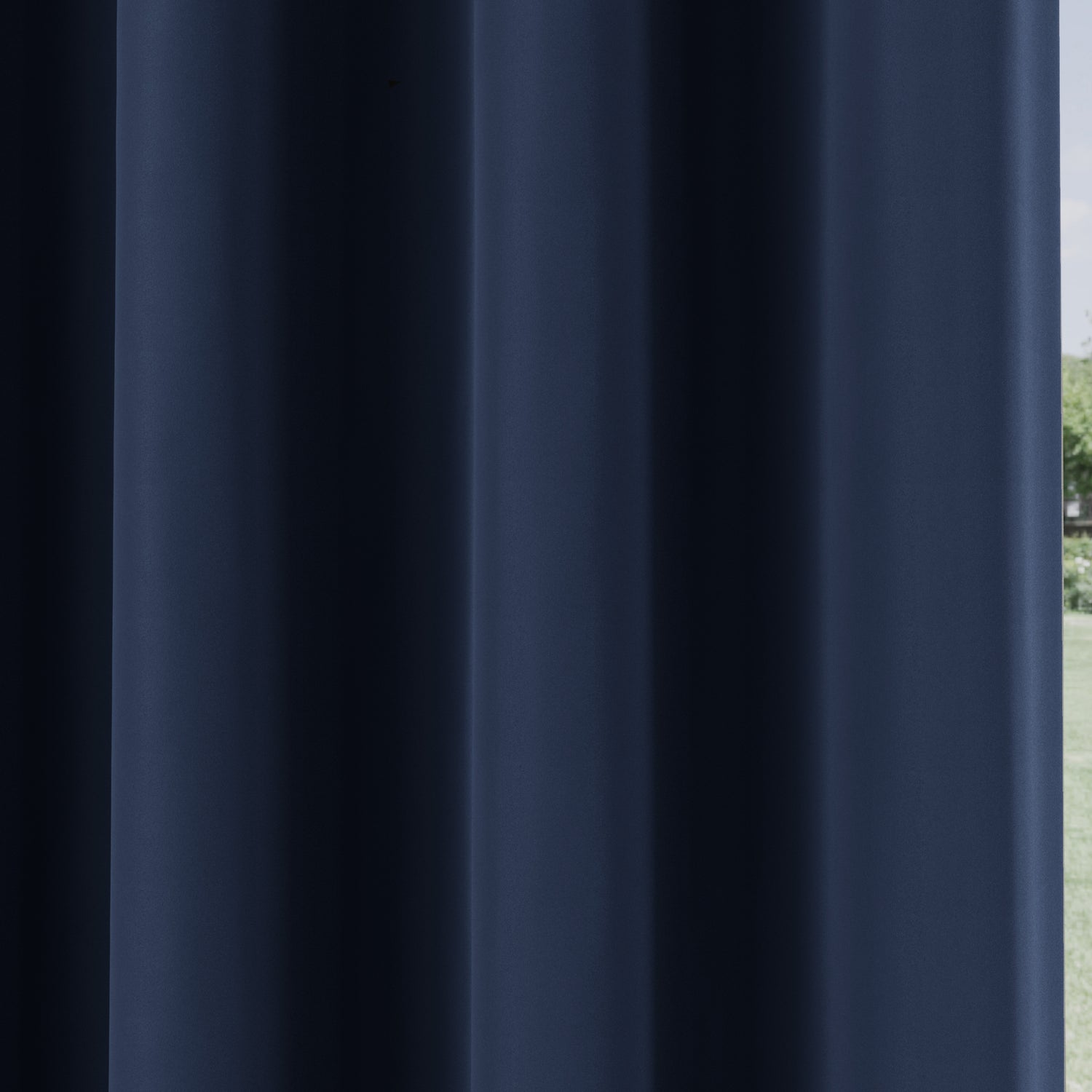Supersoft Thermal Ready Made Eyelet Door Curtain 66'' x 84'' Navy