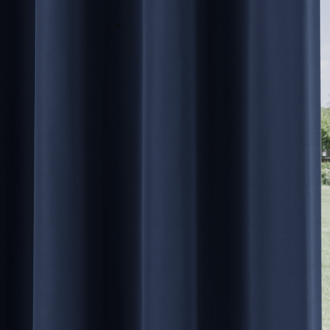 Supersoft Thermal Ready Made Eyelet Door Curtain 66'' x 84'' Navy