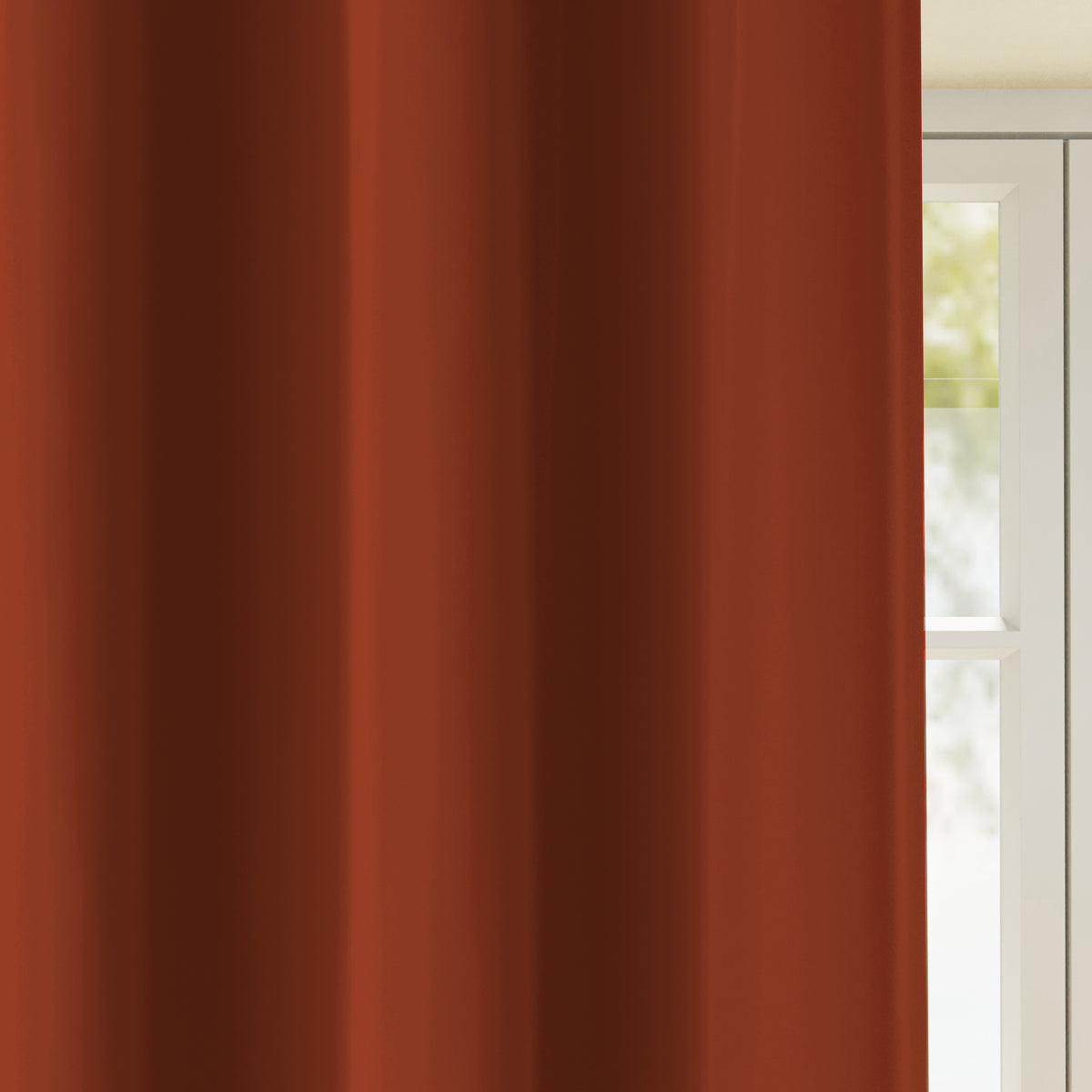 Nightfall Supersoft Triple Weave Ready Made Eyelet Blockout Curtains Orange