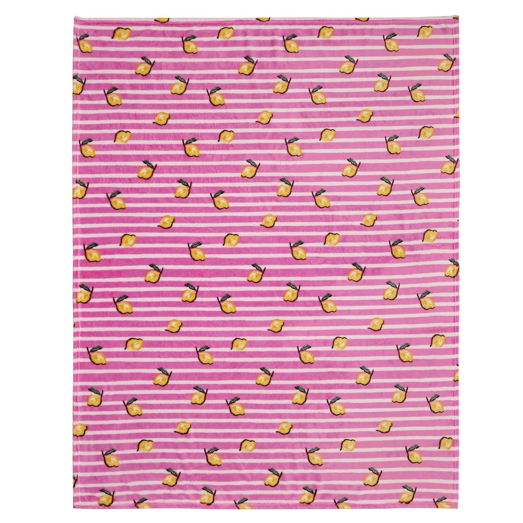 Fusion Summer Fruits Super Soft Fleece Texture 120cm x 150cm Throw Pink