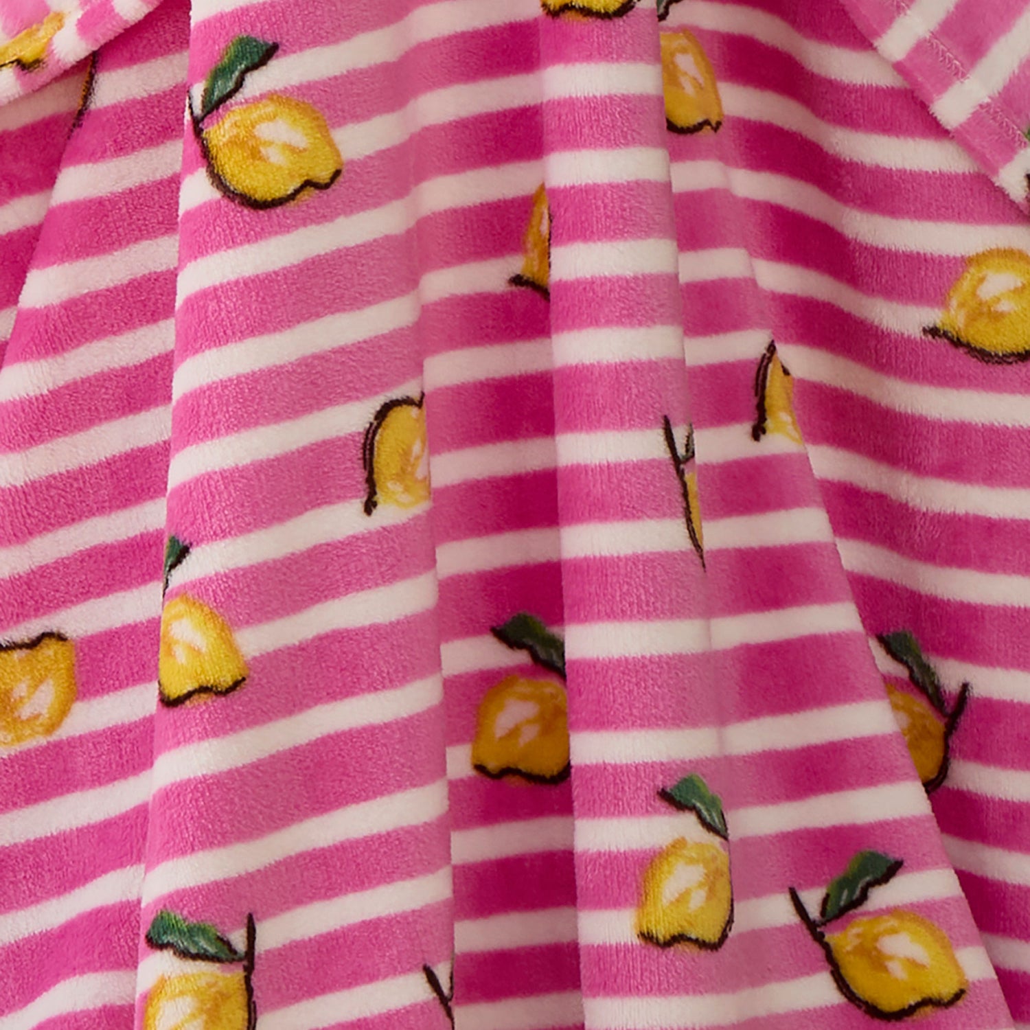 Fusion Summer Fruits Super Soft Fleece Texture 120cm x 150cm Throw Pink