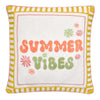 Fusion Summer Vibes Slogan Embroidered 43cm x 43cm Filled Cushion Multi