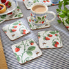 Ulster Weavers Strawberry Patch Pack of 4 Coasters Green