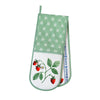 Ulster Weavers Strawberry Patch Double Oven Glove Green