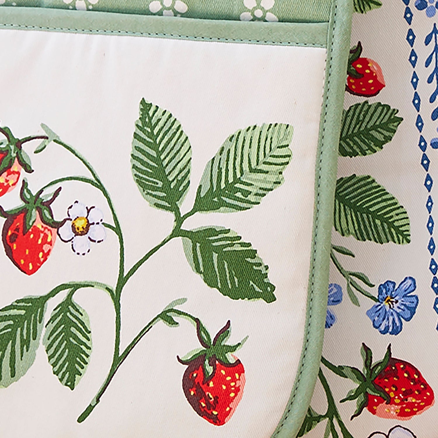 Ulster Weavers Strawberry Patch Double Oven Glove Green