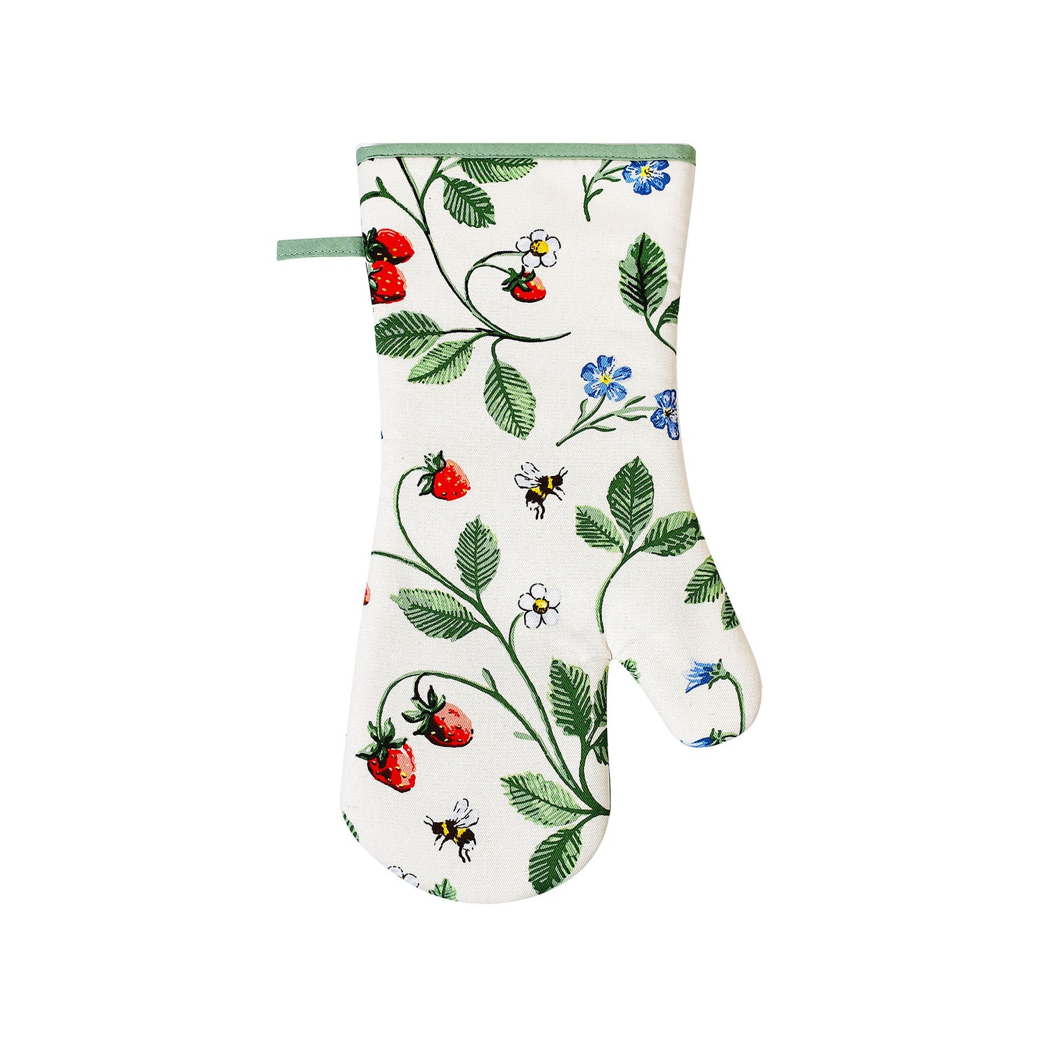Ulster Weavers Strawberry Patch Thermal Gauntlet Oven Glove Green