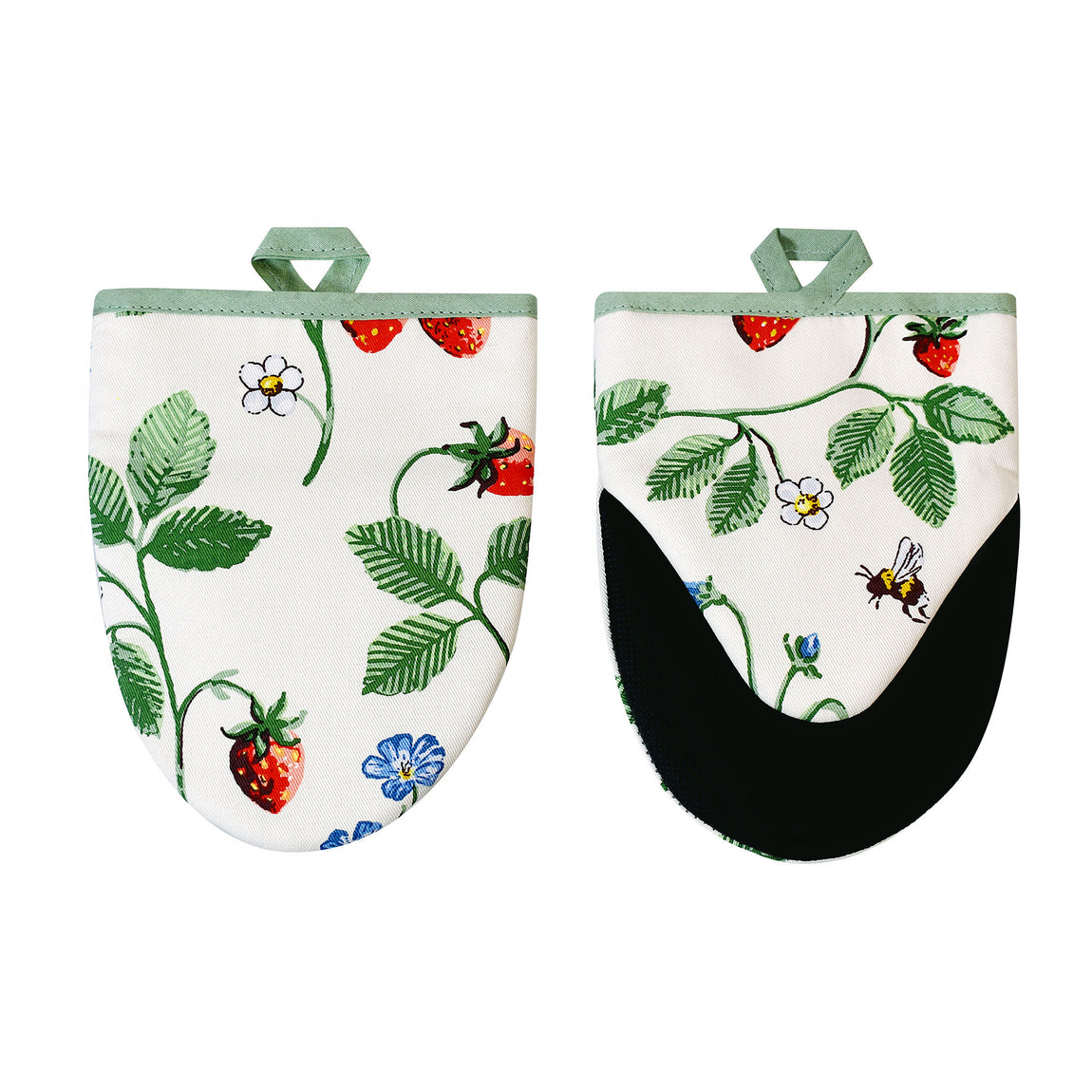 Ulster Weavers Strawberry Patch Pair of Microwave Mitts Green