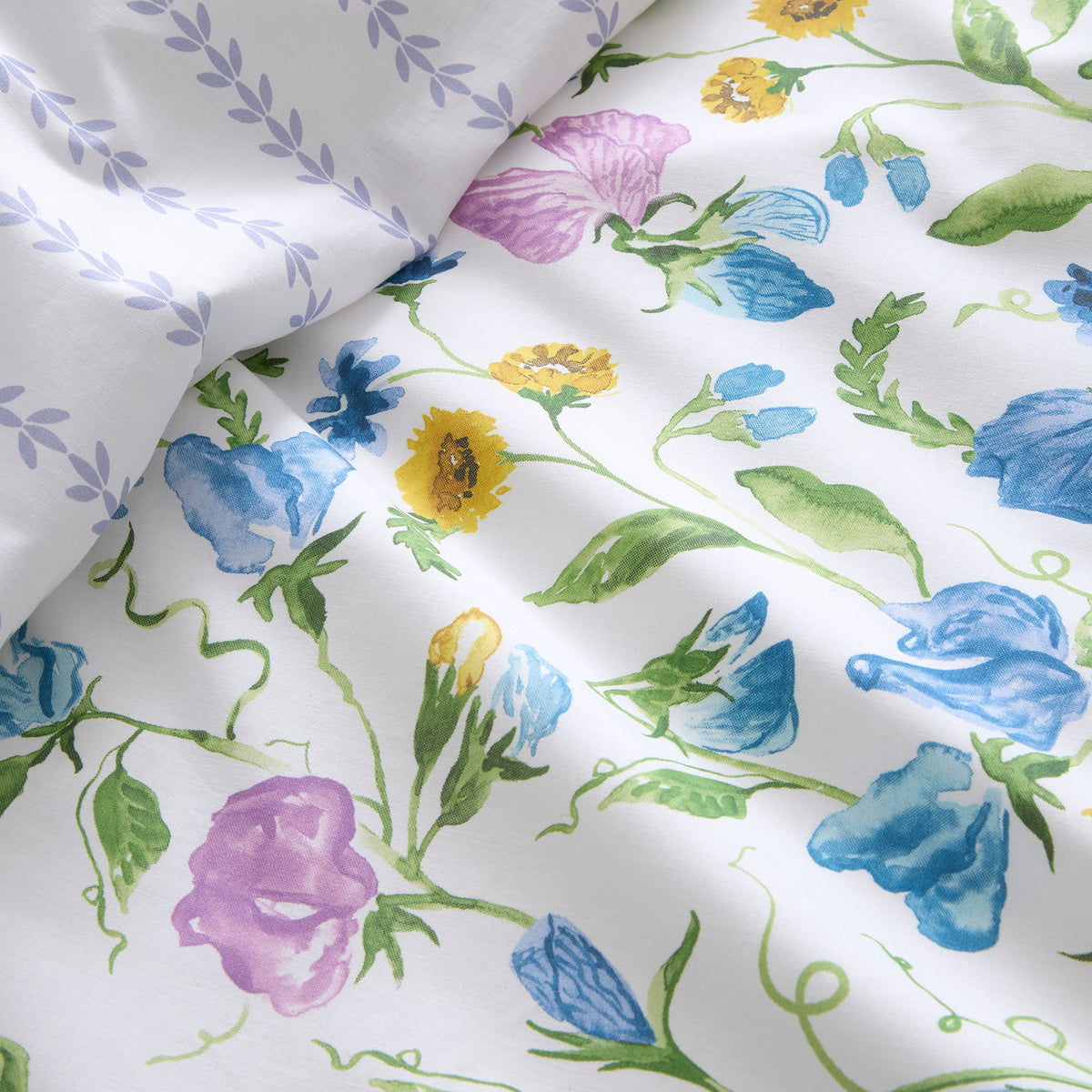 Dreams & Drapes Sweetpea Floral Duvet Cover Bedding Set Lilac