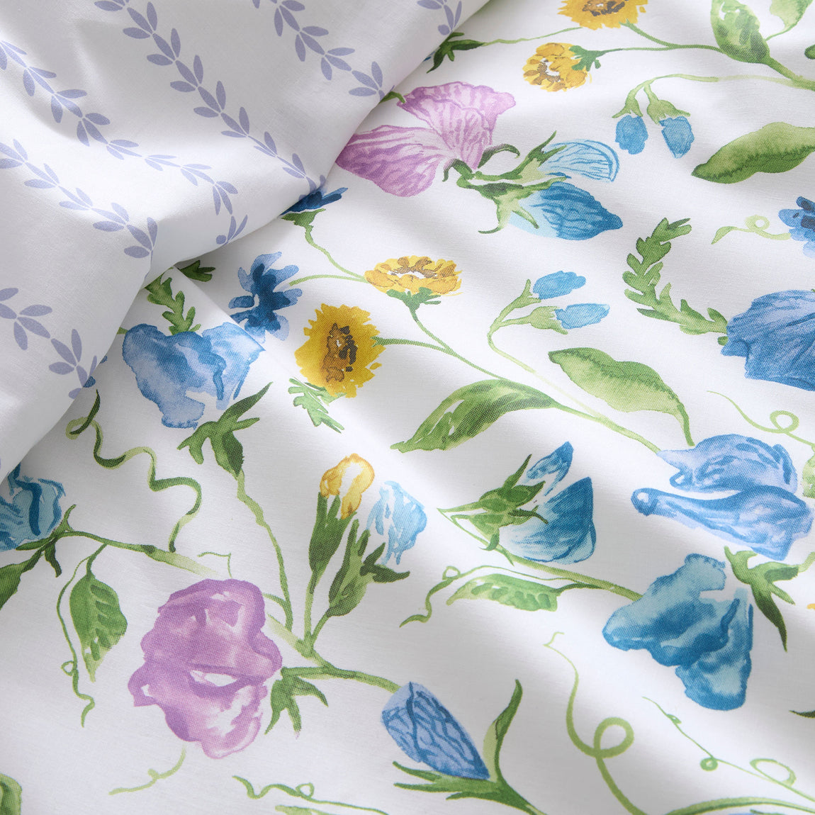 Dreams & Drapes Sweetpea Floral Duvet Cover Bedding Set Lilac