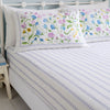 Dreams & Drapes Sweetpea Floral Bed Linen Fitted Sheet Lilac