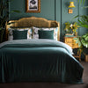 Laurence Llewelyn-Bowen Siena Velvet 150cmx220cm Bedspread Set Bottle Green