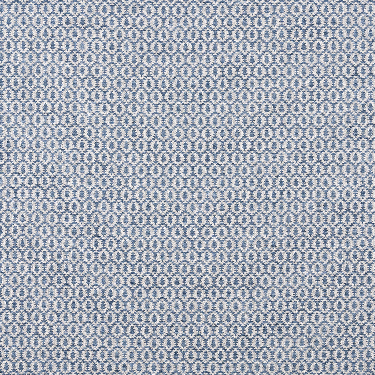 Samos Geometric Woven Fabric French Blue