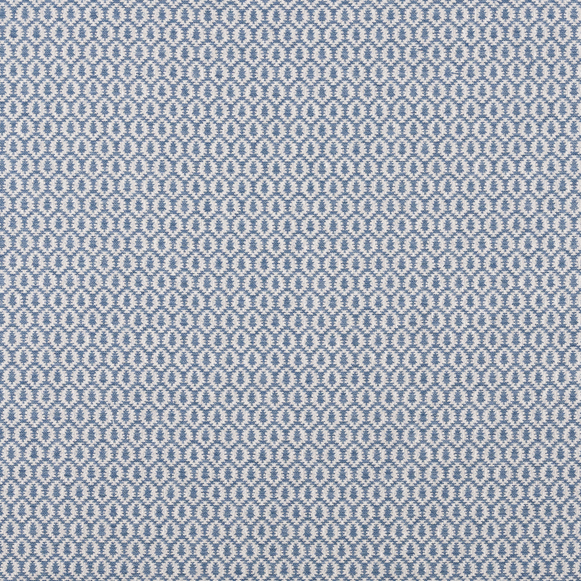Samos Geometric Woven Fabric French Blue