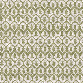 Samos Geometric Woven Fabric Moss
