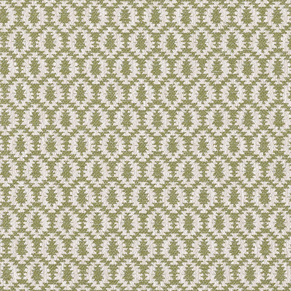 Samos Geometric Woven Fabric Moss