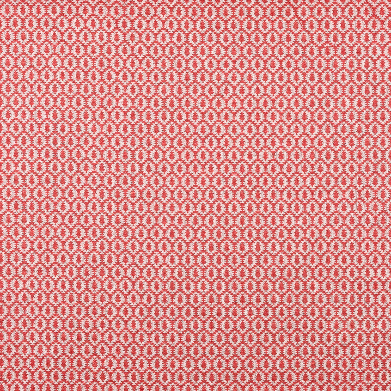 Samos Geometric Woven Fabric Paprika