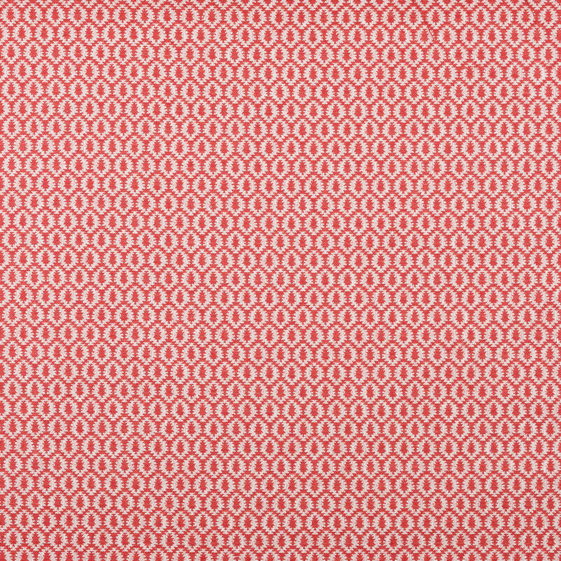 Samos Geometric Woven Fabric Paprika
