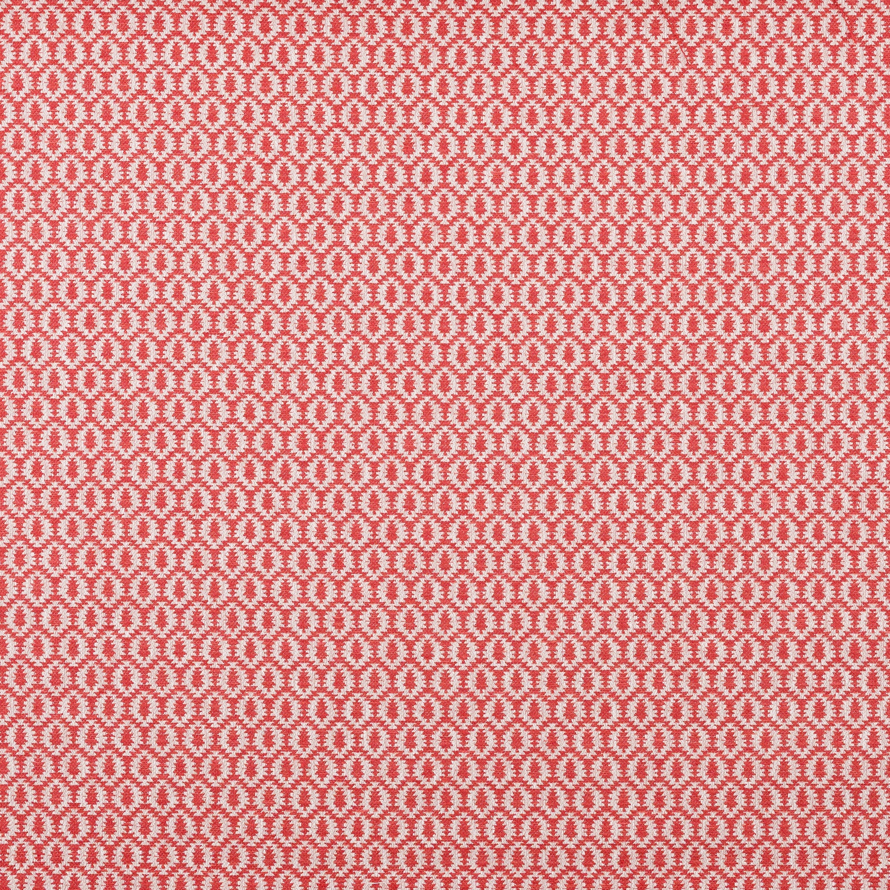 Samos Geometric Woven Fabric Paprika