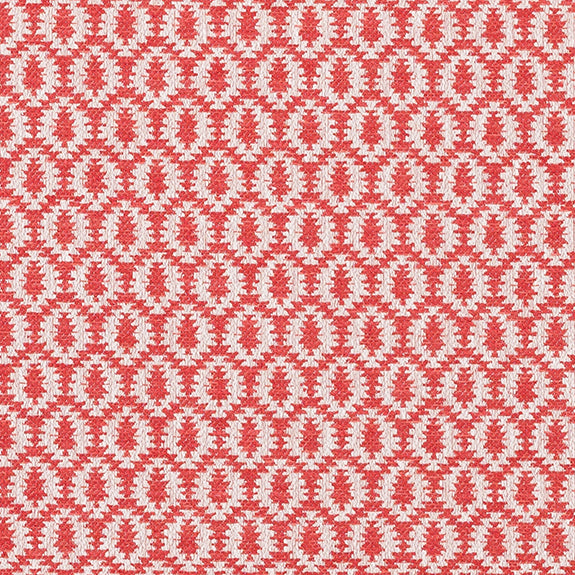 Samos Geometric Woven Fabric Paprika