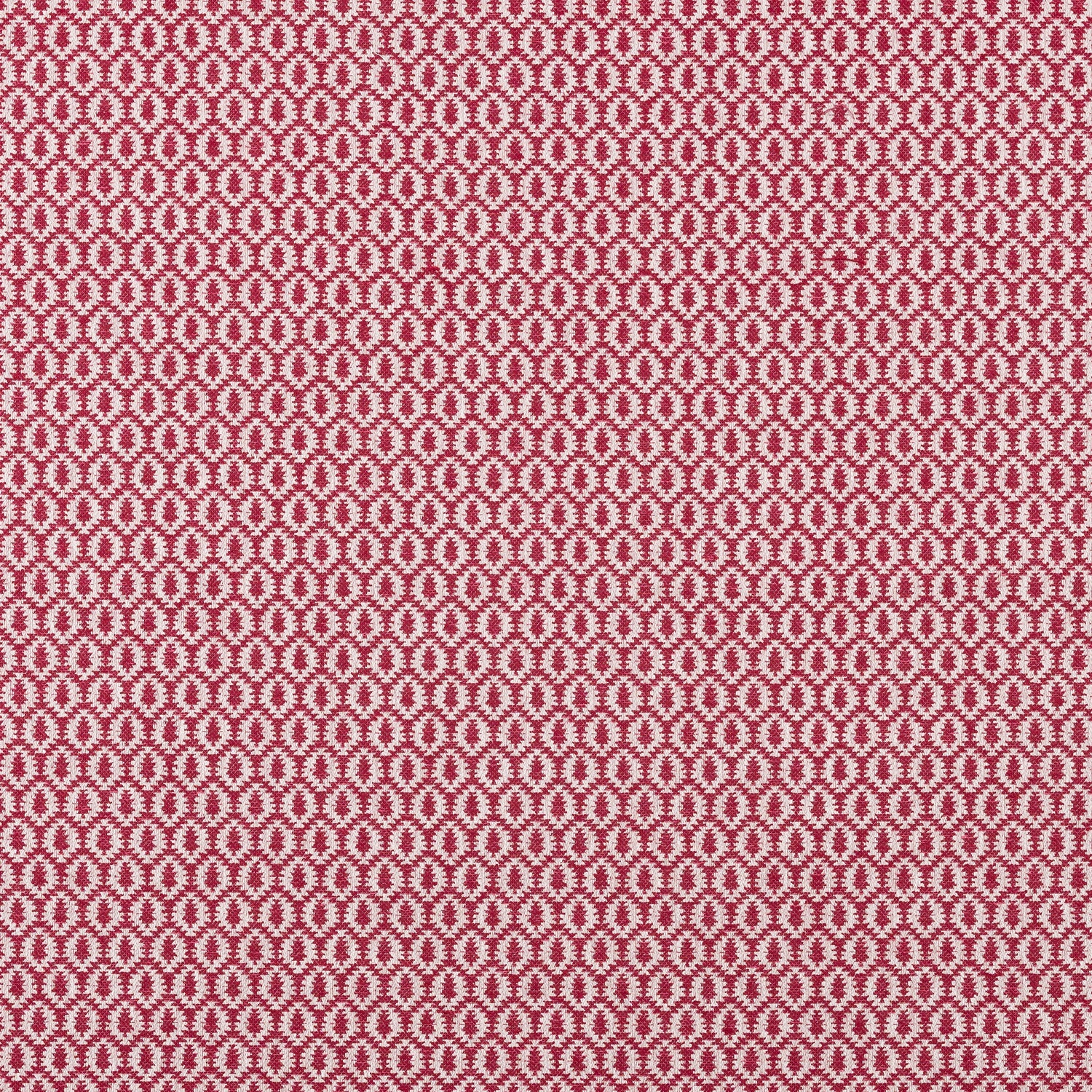 Samos Geometric Woven Fabric Rosso