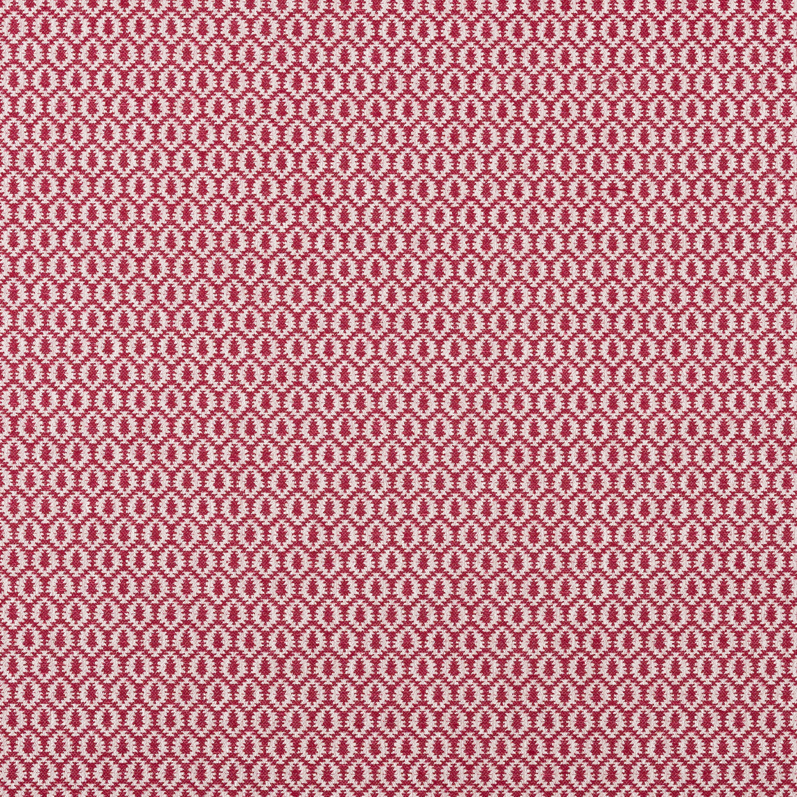 Samos Geometric Woven Fabric Rosso