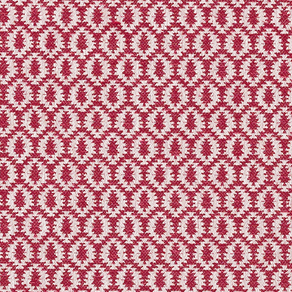 Samos Geometric Woven Fabric Rosso