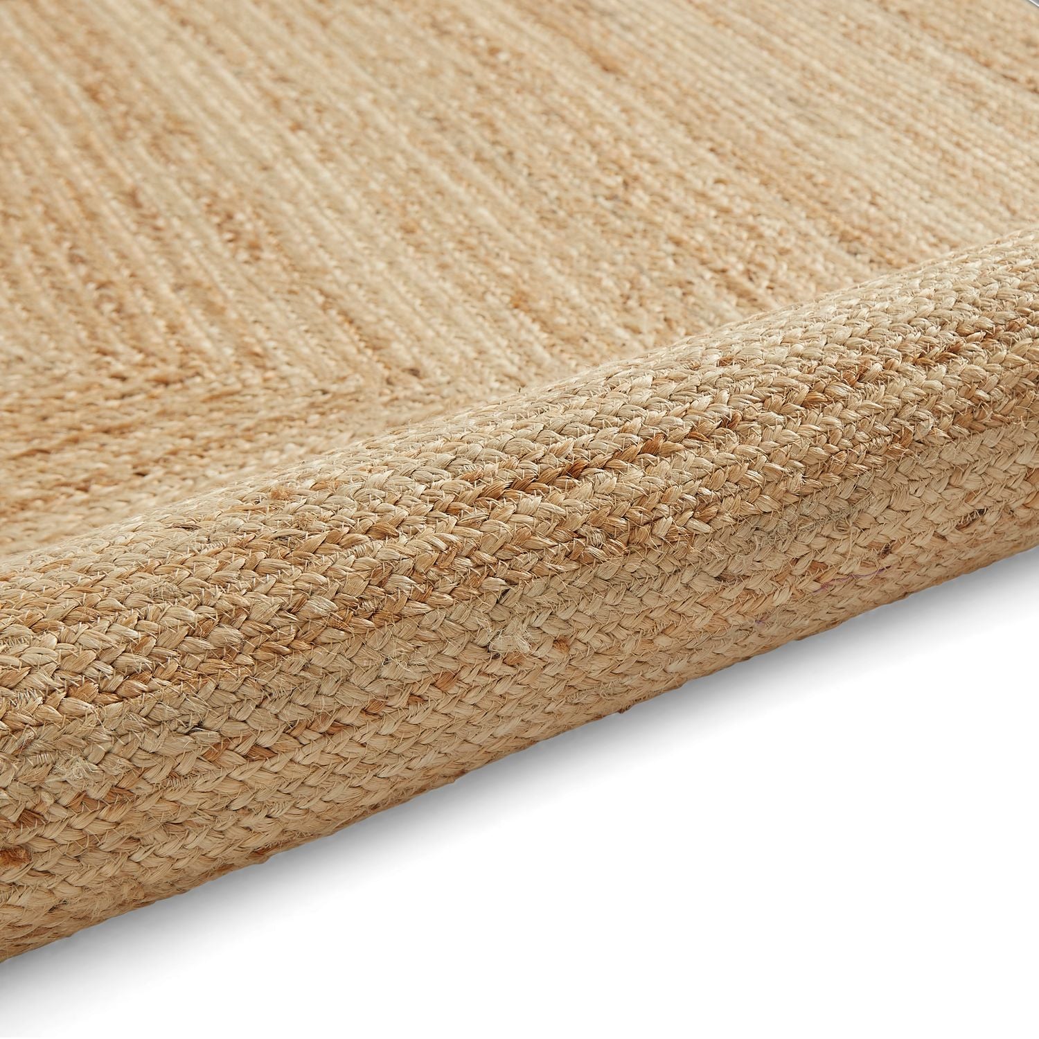 Savannah Black Scallop Jute Natural Material Rug Black Jute