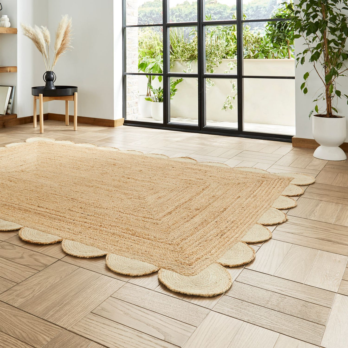 Savannah Scallop Jute Natural Materials Rug Jute