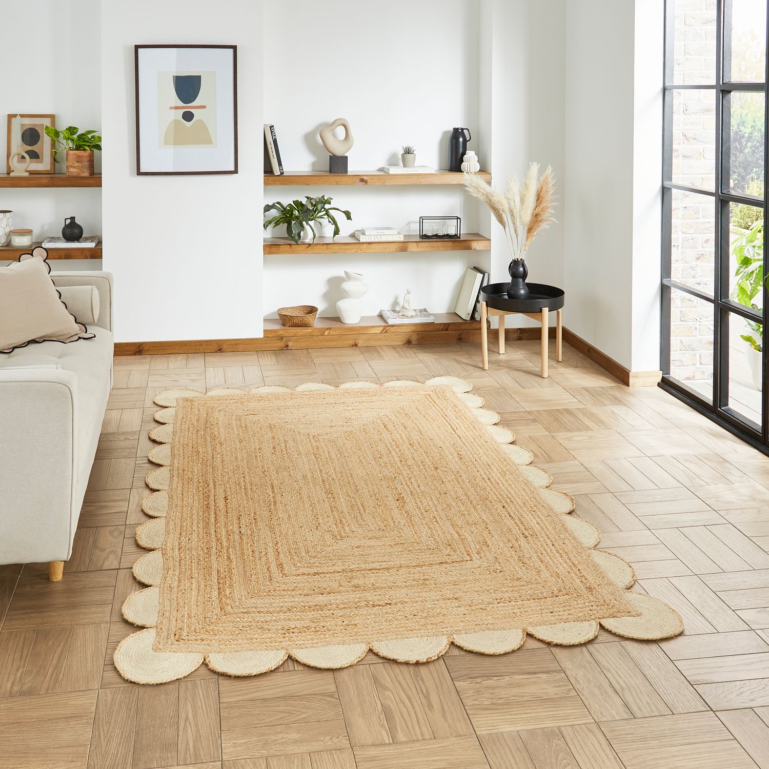 Savannah Scallop Jute Natural Materials Rug Jute | Terrys