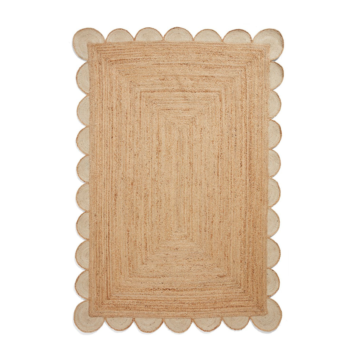 Savannah Scallop Jute Natural Materials Rug Jute